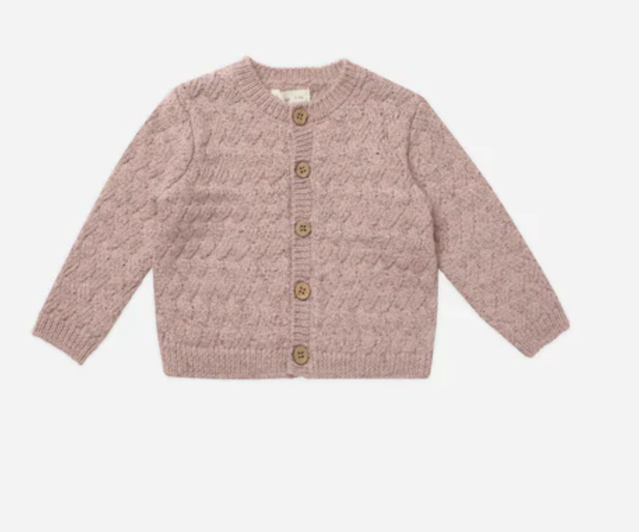 KNIT CARDIGAN || MAUVE