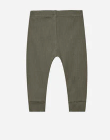 RIBBED LEGGING || FOREST