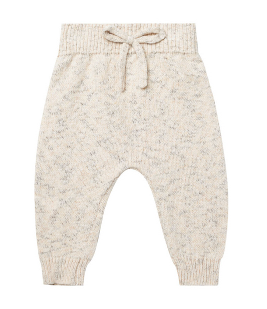 SPECKLED KNIT PANT || NATURAL