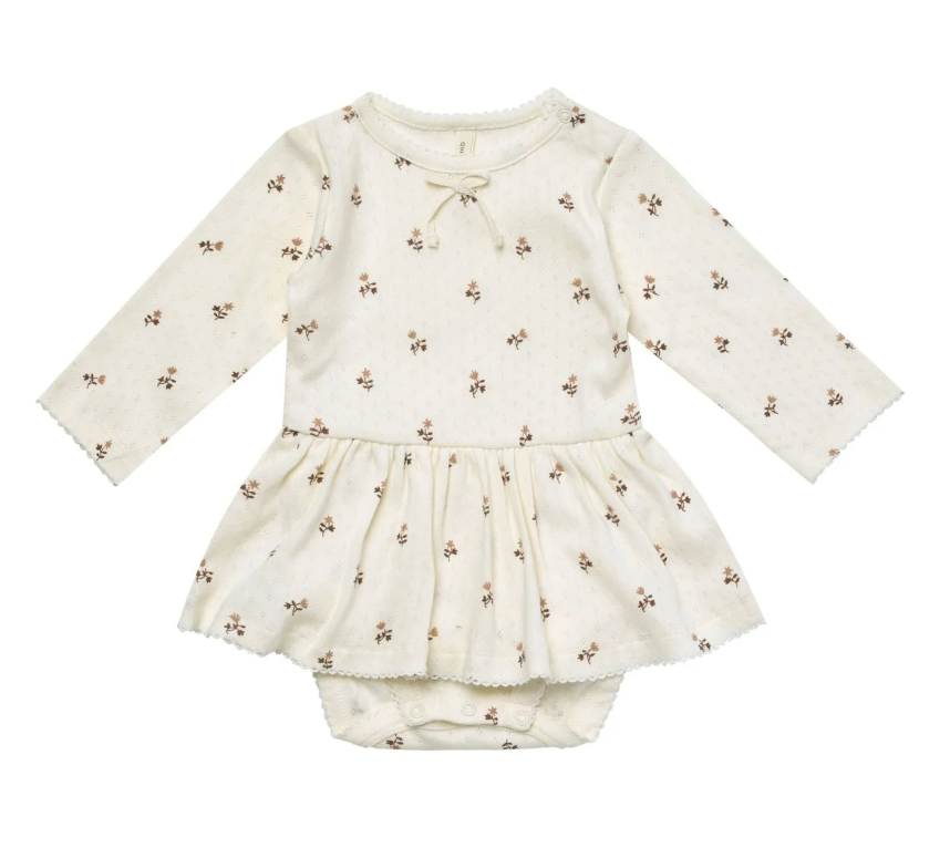 POINTELLE SKIRTED BODYSUIT || ROSE FLEUR