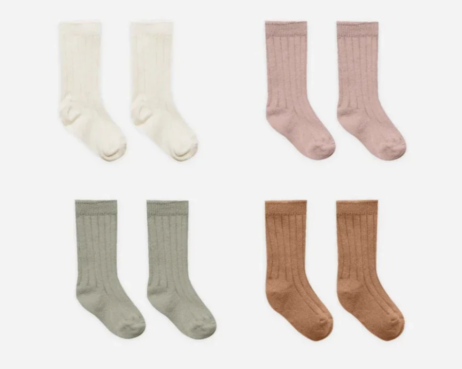 SOCKS, SET OF 4 || NATURAL, MAUVE, BASIL, CINNAMON