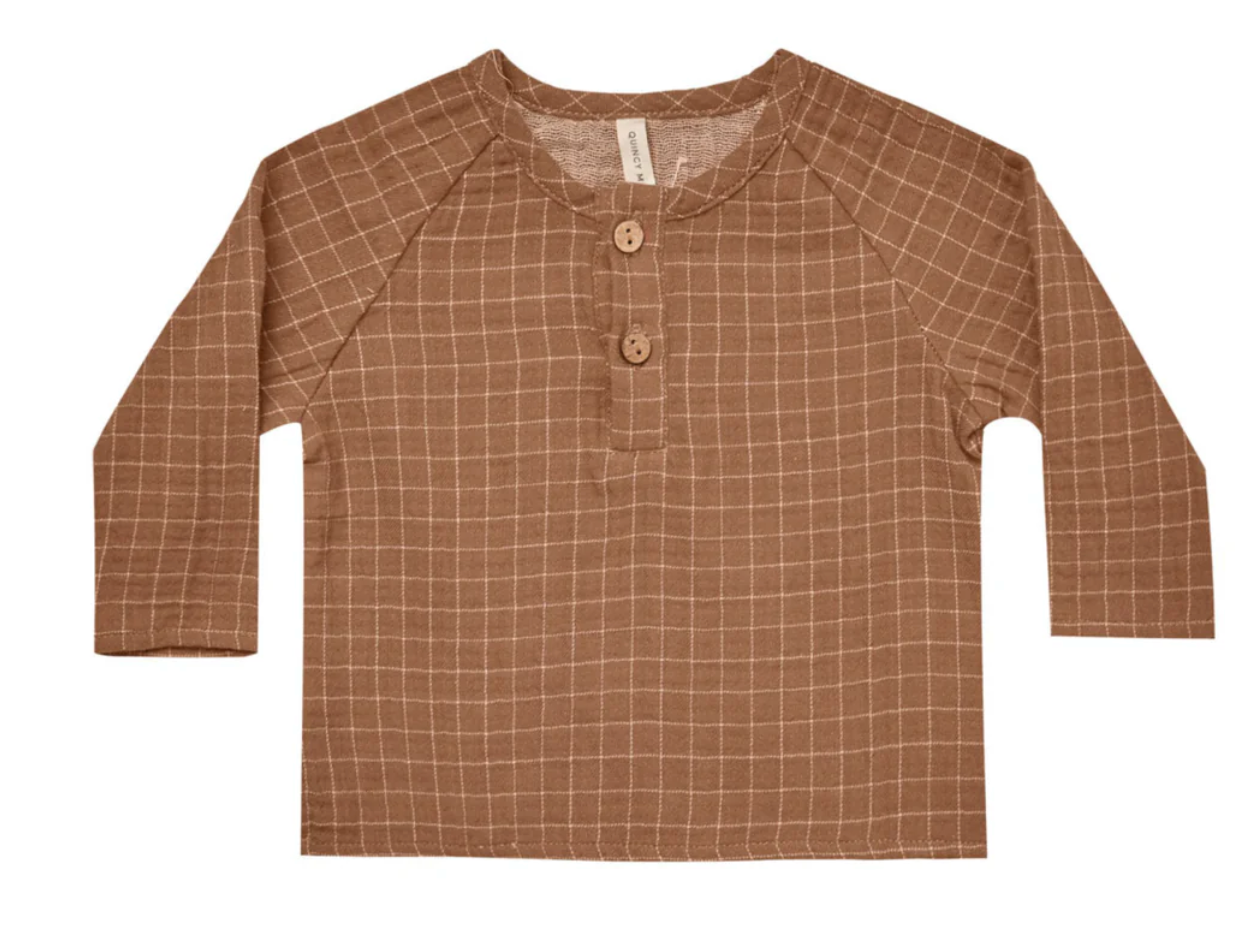 ZION SHIRT || CINNAMON GRID