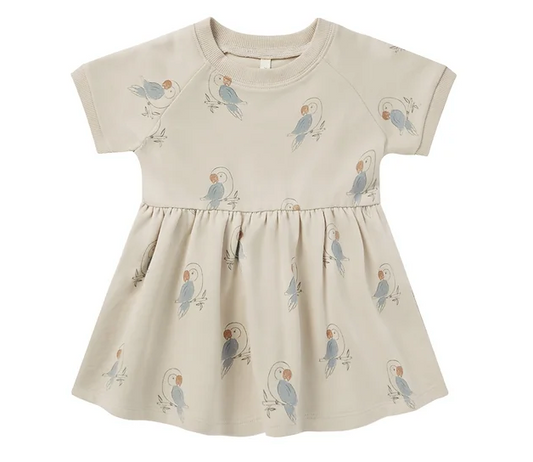 raglan dress || parrots