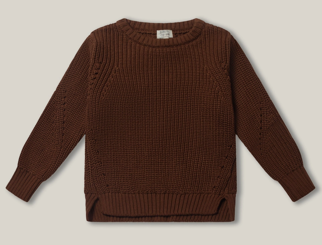 The Essential Sweater | rust / 7-8 years