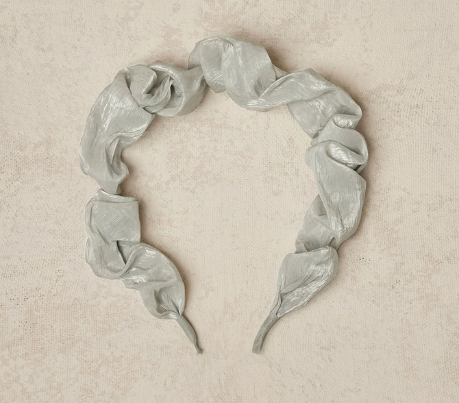gathered headband | dusty blue