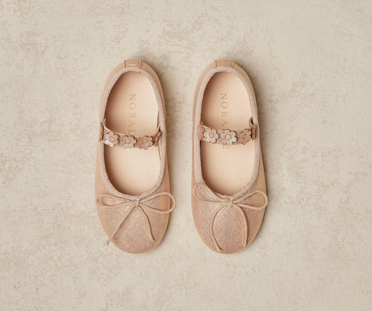 ballet flats | antique metallic