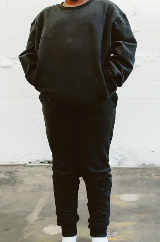 6-7Y Asphalt French Terry Sweatsuit Set