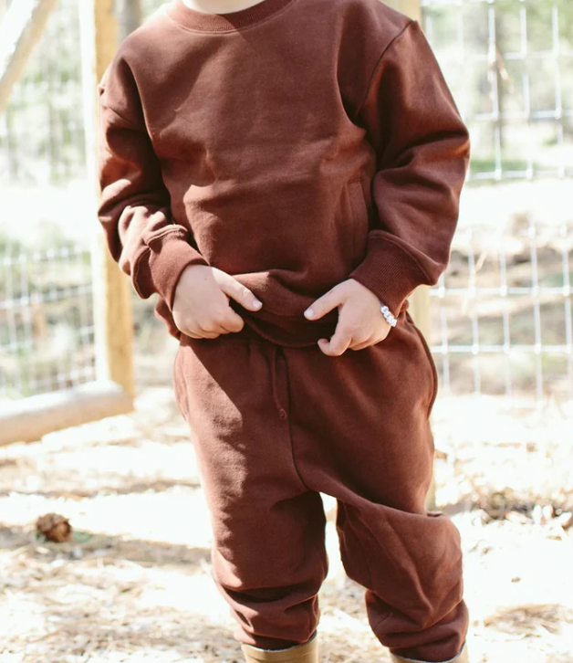 6-7Y Redwood Sweatsuit Set