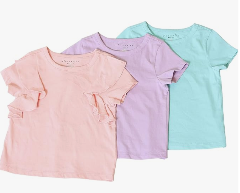 Girls 3 Pack Short Sleeve Tees