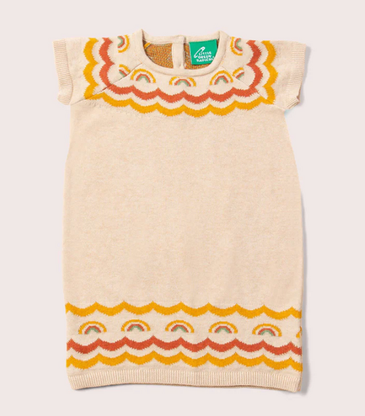Oatmeal Fairisle Rainbow Tunic Dress