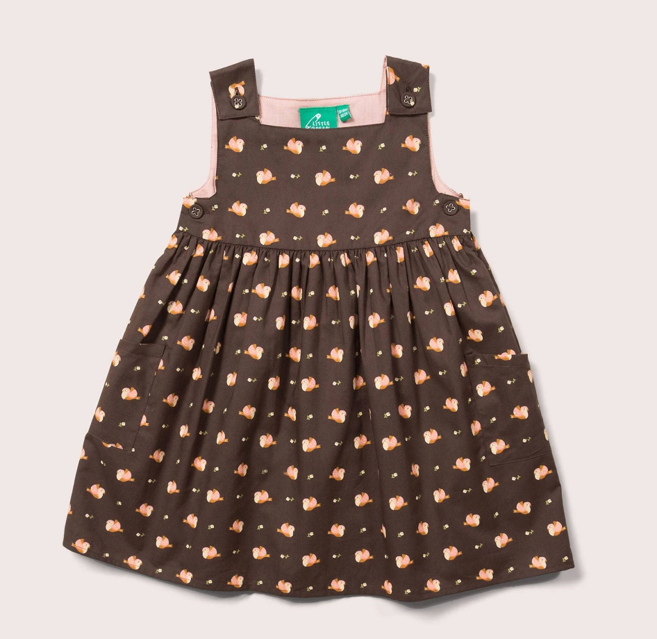 Autumn Birds Pinny Dress