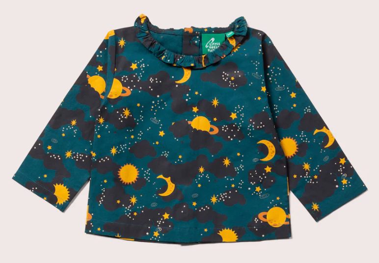 Saturn Nights Long Sleeve Frill Collar Blouse