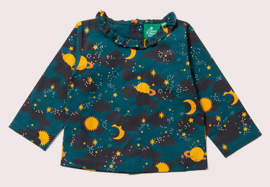 Saturn Nights Long Sleeve Frill Collar Blouse