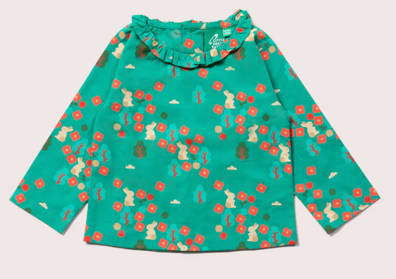 Forest Walk Long Sleeve Frill Collar Blouse