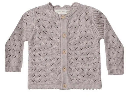 scalloped cardigan || lavender
