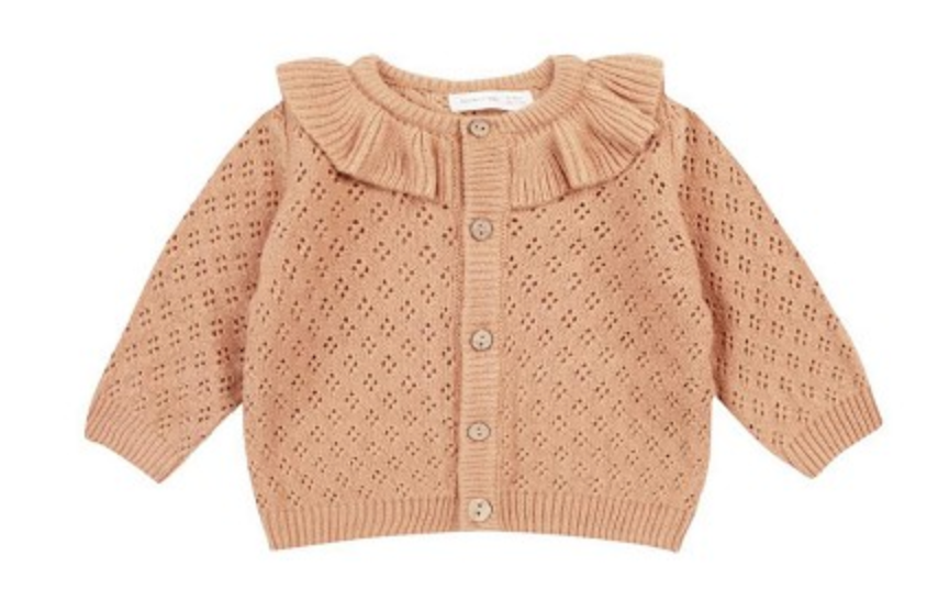 ruffle collar cardigan || melon