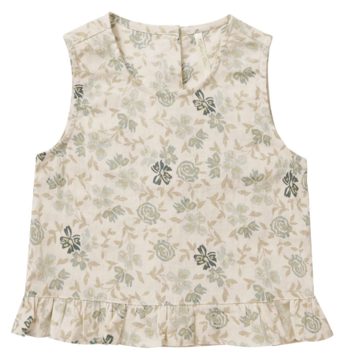oceanside top || blue floral