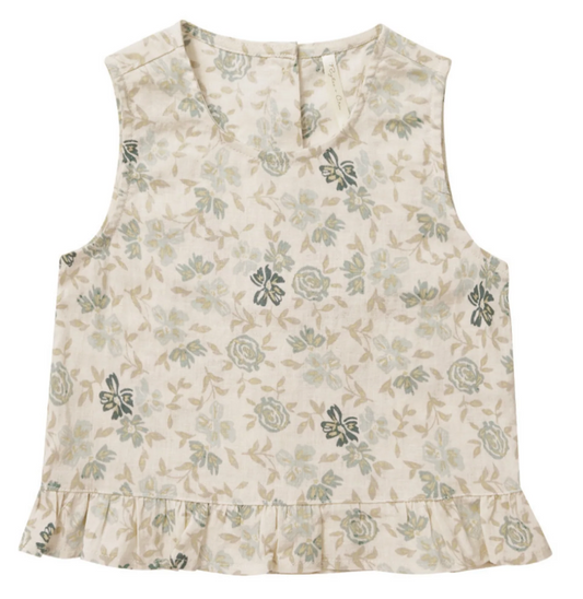 oceanside top || blue floral