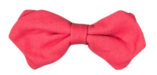 COTTON TWILL BOW TIE-CORAL