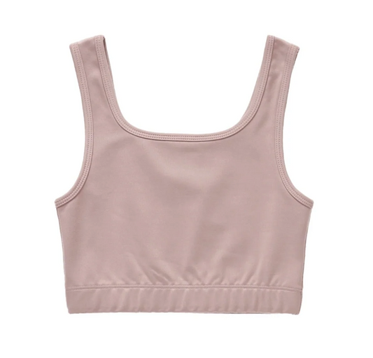 crop fitted tank || mauve