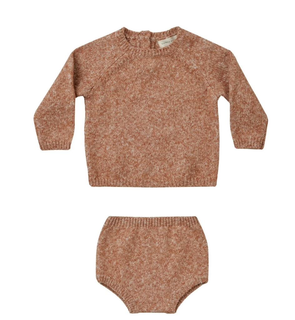 bailey knit set || heathered clay