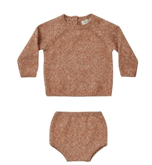 bailey knit set || heathered clay