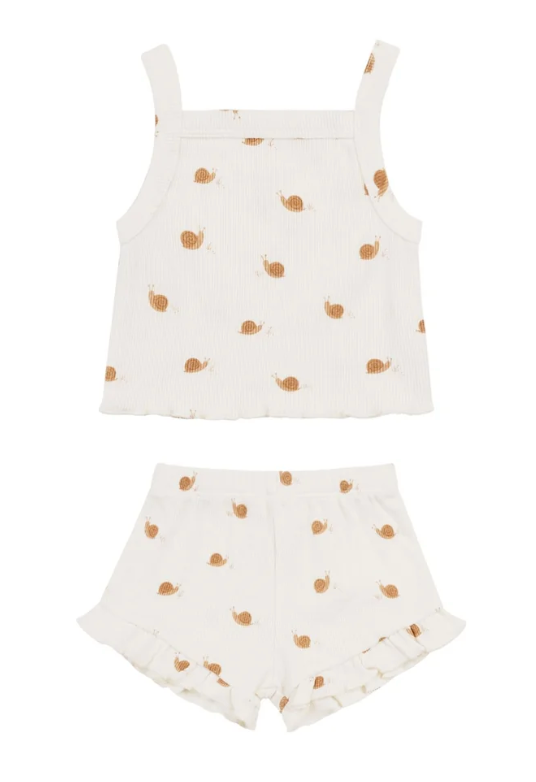 evie tank + shortie set || snails
