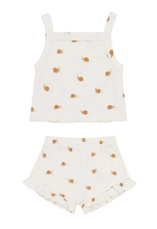evie tank + shortie set || snails