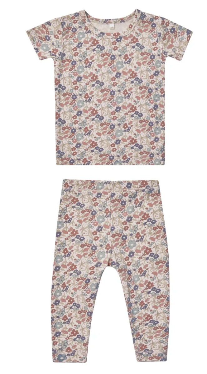 bamboo short sleeve pajama set || bloom