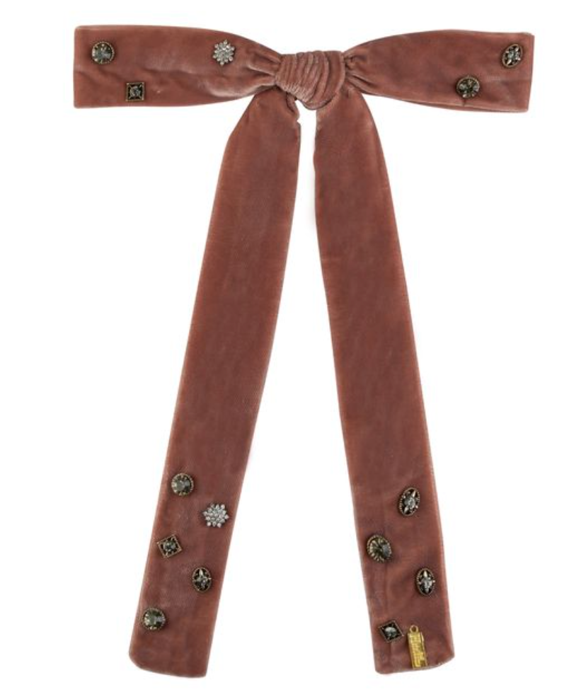 VINTAGE STONE NARROW LONG BOW-DARK MAUVE