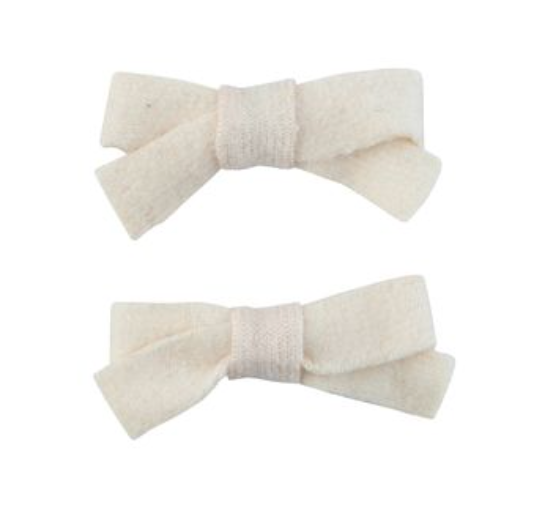 HEATHER MINI BOW SET-IVORY