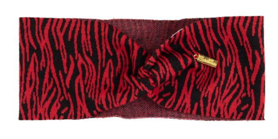 LEOPARD SWEATER WRAP-RED/BLACK