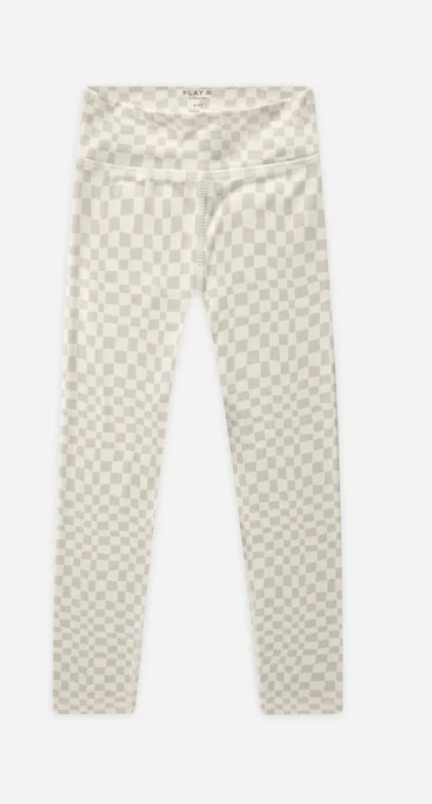 basic legging || dove check