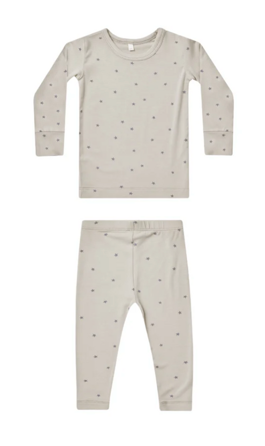 bamboo long sleeve pajama set || stars