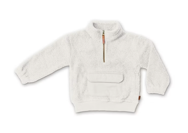 2-3T Alabaster Zip Sherpa Pullover