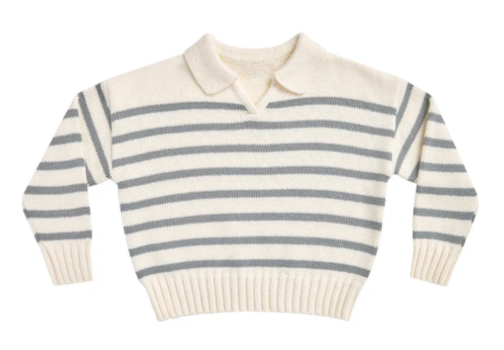collared sweater || stripe