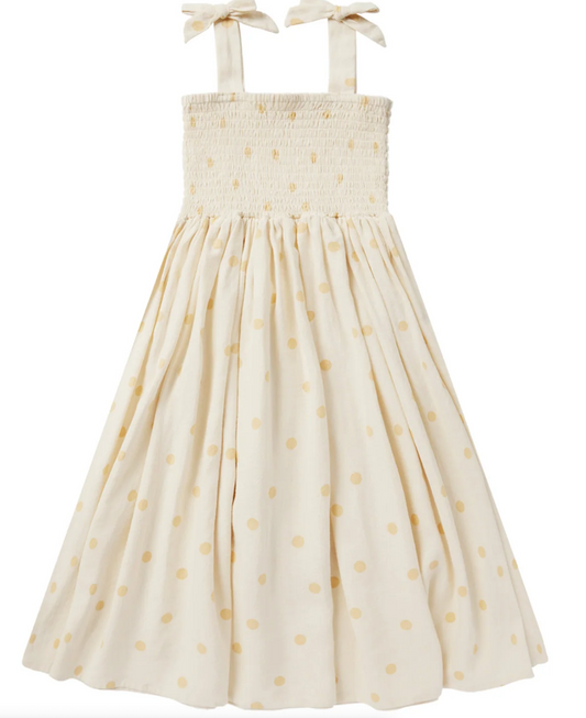 ivy dress || yellow polka dot