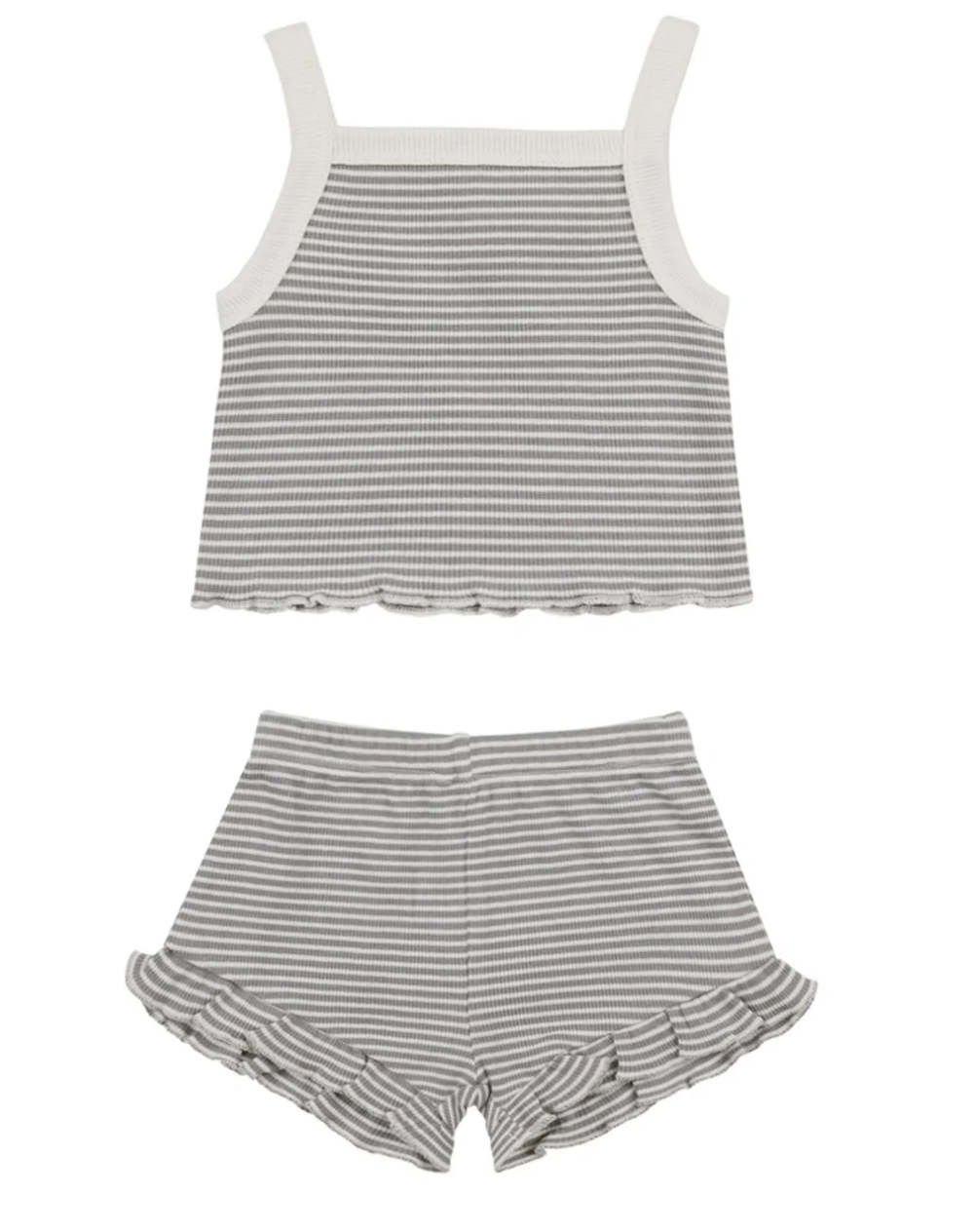 evie tank + shortie set || lagoon micro stripe