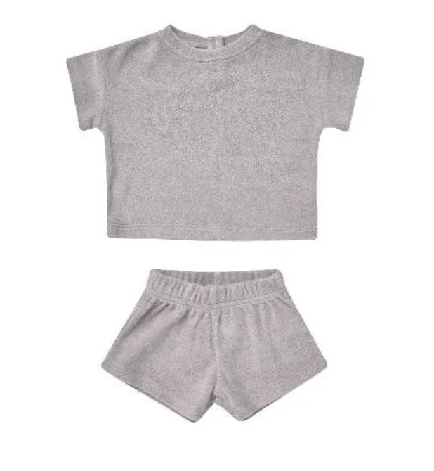 terry tee + shorts set || periwinkle