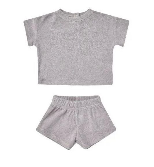 terry tee + shorts set || periwinkle