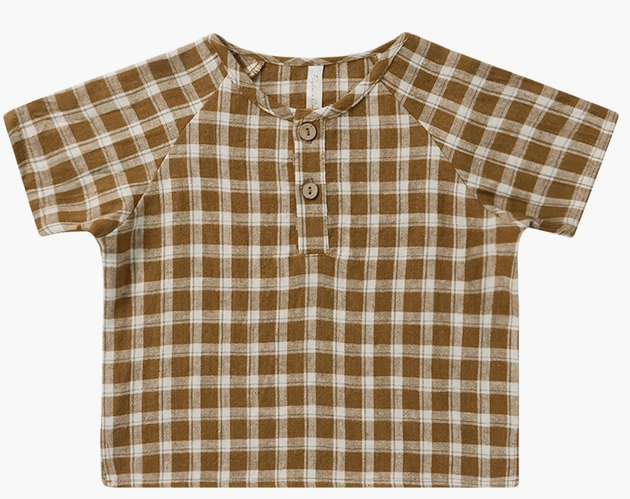 ziggy shirt || saddle plaid