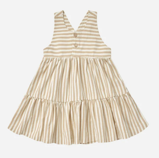ruby swing dress || sand stripe