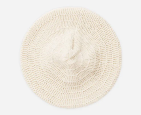 crochet beret || natural