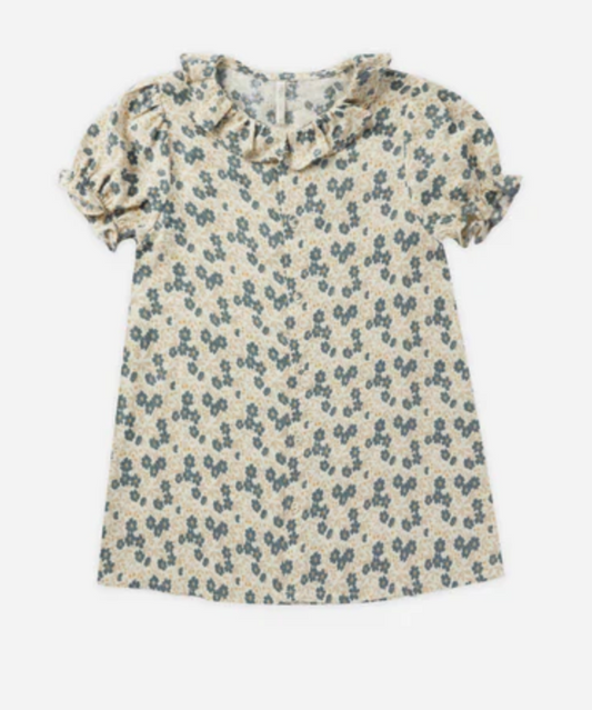 avalon dress || blue ditsy