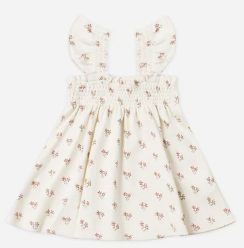 smocked jersey dress || summer flower