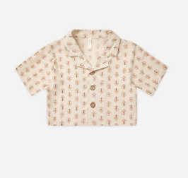 cropped collared shirt || motif