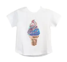 Sequin Ice-cream cone Tee
