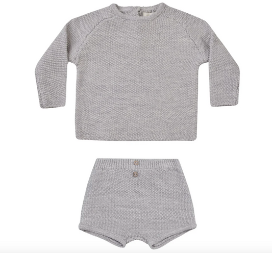 summer knit set || heathered periwinkle