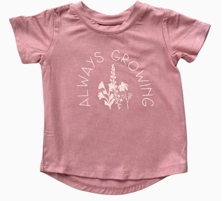 Girl's Short Sleeve Tee Bamboo - Always Growing