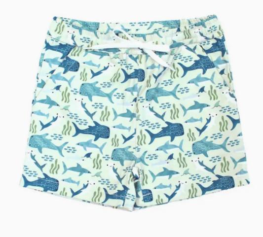 Shark Friends Ocean Animals Swim Trunks